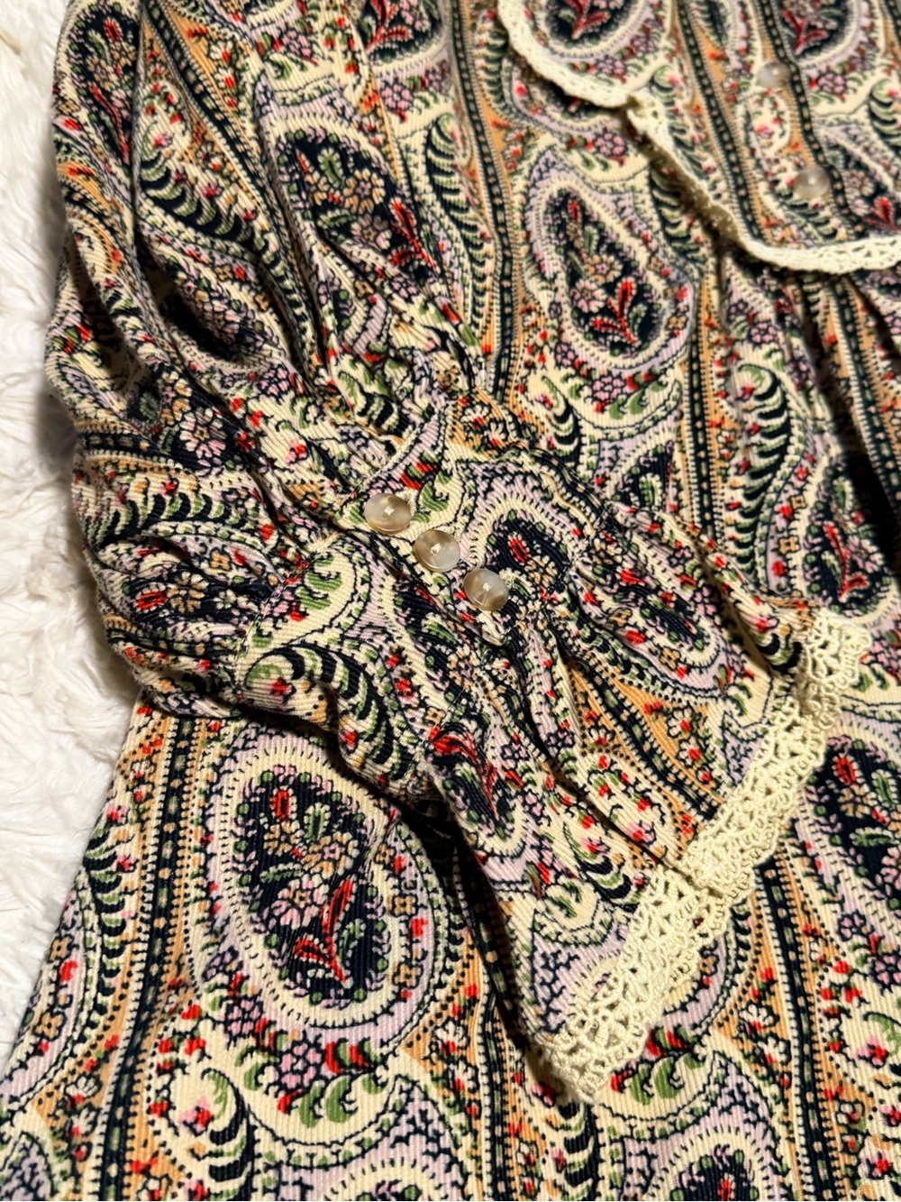 ByTiMo Paisley Baby Cord Shift Dress - Size XS - Picture 6 of 10